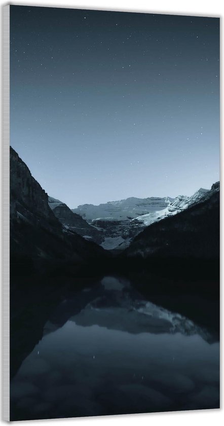 Acrylglas –Water tussen Bergen met Sterren– 100x200 (met ophang)