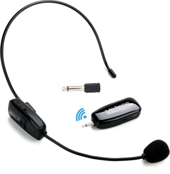 2.4G Draadloze Microfoon Headset Mic Spraakversterker Luidspreker voor  Karaoke... | bol.com
