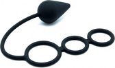 Rimba Latex Play Siliconen Cockring met buttplug Ø 46 mm S/M