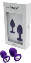 Rimba Toys Rimba Berlin Bling Buttplug | Set met twee buttplugs met kristal - paars