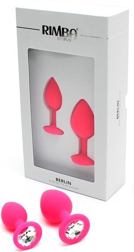 Rimba Toys Rimba Berlin Bling Buttplug Set Met Twee Buttplugs Met Kristal Roze 2843