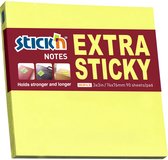 Stick'n extra sticky notes,76x76mm, neon geel, 90 super sticky notes
