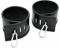 Rimba Bondage Play - Leren Dwangbuis Asylum Enkelboeien - Zwart -