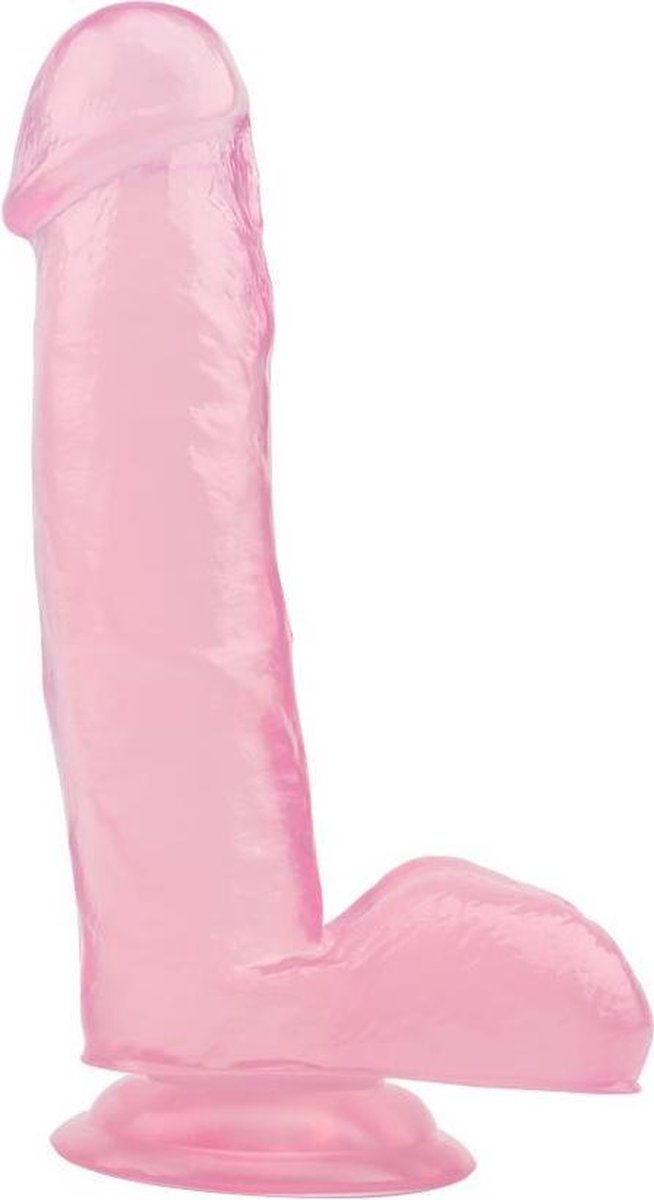 Dildo met zuignap 17,5 cm - roze
