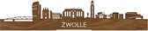 Standing Skyline Zwolle Notenhout - 40 cm - Woondecoratie design - Decoratie om neer te zetten - WoodWideCities