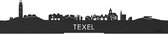 Standing Skyline Texel Zwart hout - 60 cm - Woondecoratie design - Decoratie om neer te zetten en om op te hangen - Meer steden beschikbaar - Cadeau voor hem - Cadeau voor haar - Jubileum - Verjaardag - Housewarming - Interieur - WoodWideCities
