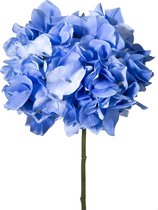 Viv! Home Luxuries Hortensia - zijden bloem - blauw - 48cm - topkwaliteit