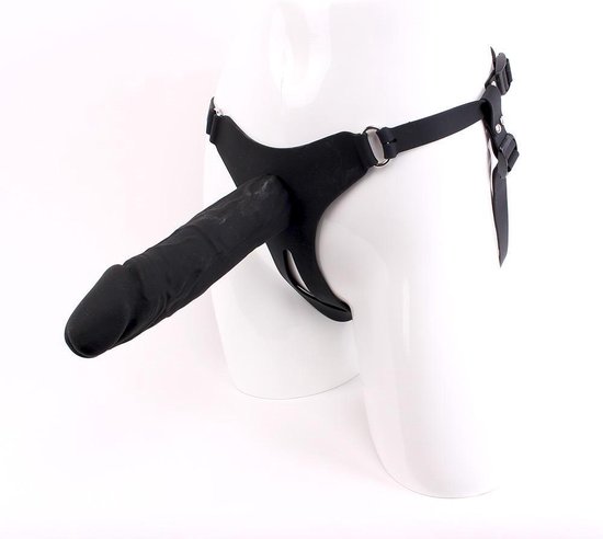 Gode ceinture silicone 20 x 4,7 cm - noir | bol.com