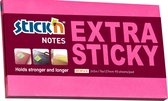 Stick'n sticky notes - 76x127mm, extra sticky, magenta, 90 memoblaadjes