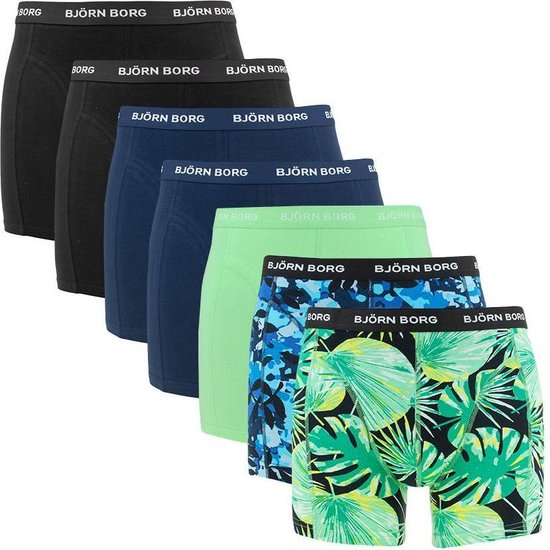 Björn Borg 7P La Leaf Heren Boxershorts - Maat S | bol.com