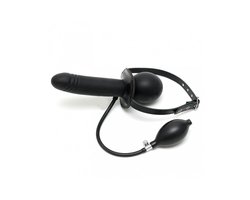 Rimba - Gag Met opblaasbare dildo - Zwart