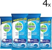 Dettol Power & Fresh - Schoonmaakdoekjes - Oceaanfris - 4 x 80 doekjes Dettol Power & Fresh - Schoonmaakdoekjes - Oceaanfris - 4 x 80 doekjes