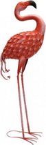 Flamingo roze metalen tuindecoratie 89 cm