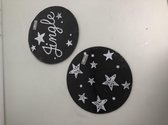 Stenen dienbladen set, grijs ( 2 stuks )