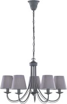 LED Hanglamp - Hangverlichting - Trion Citra - E14 Fitting - 5-lichts - Rond - Beton - Aluminium - BES LED