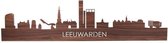 Skyline Leeuwarden Notenhout - 80 cm - Woondecoratie design - Wanddecoratie - WoodWideCities