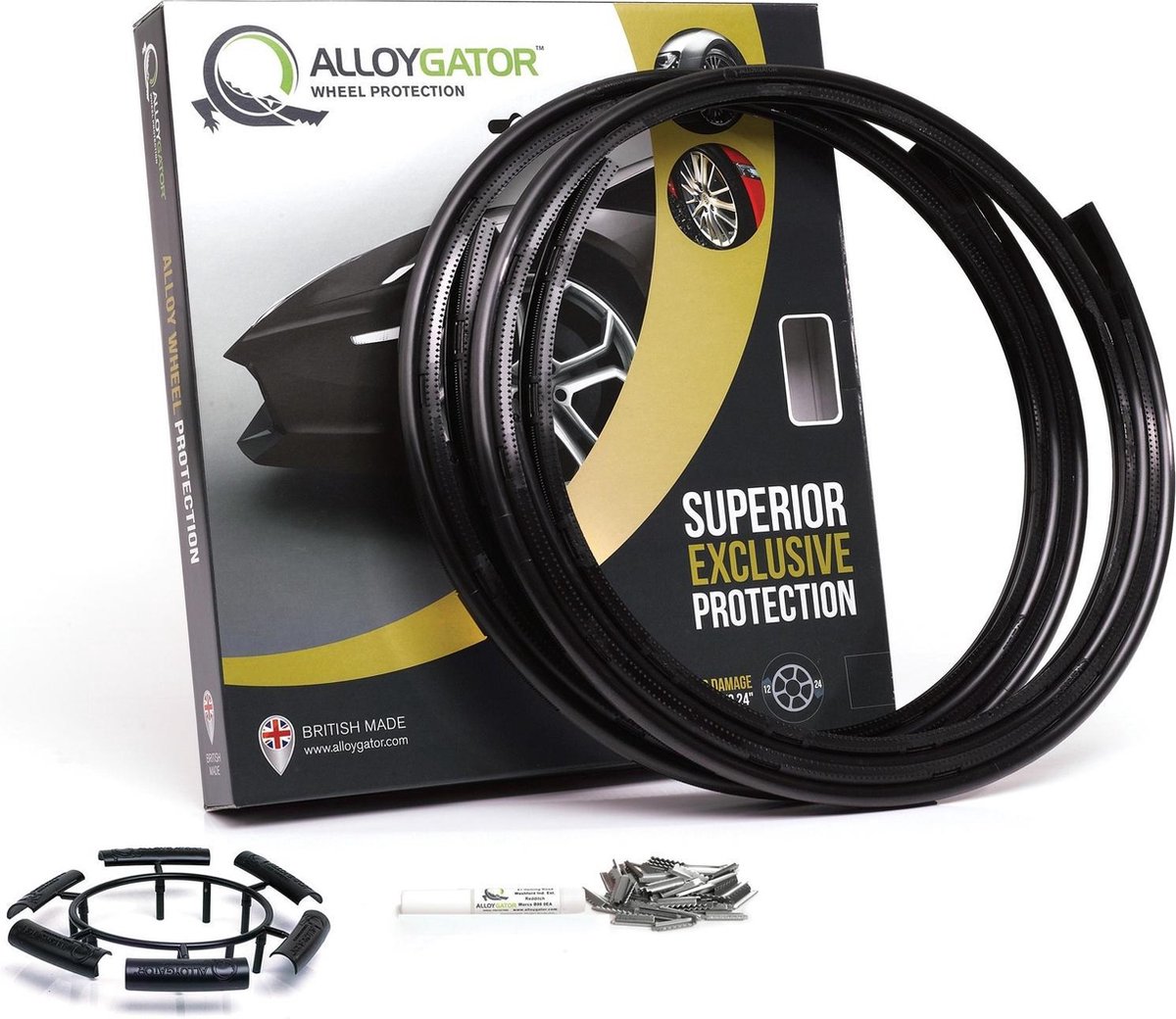 AlloyGators exclusive zwart - 12 - 24 inch - Set van 4