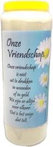 Noveenkaars Onze vriendschap - 9 dagen brander - set van 5 stuks