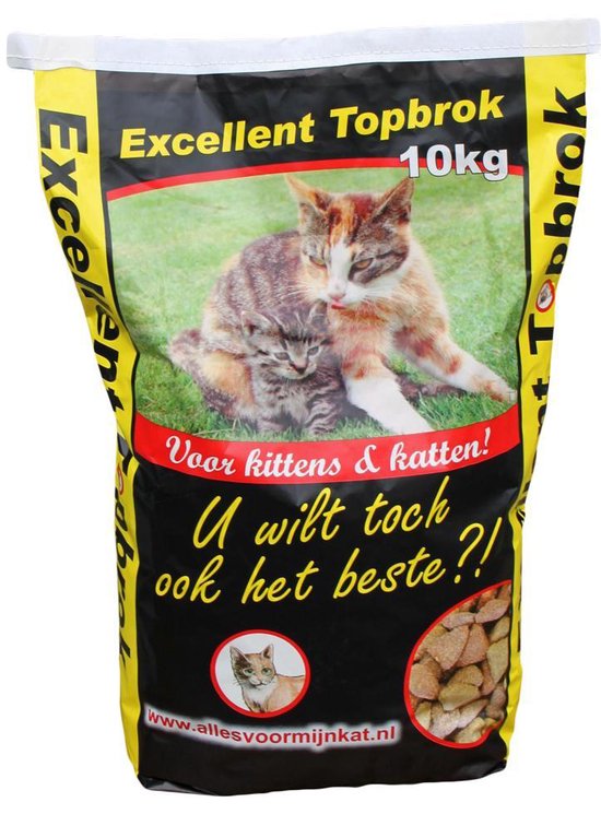 Vakantie Hol embargo Excellent Topbrok Kat en Kitten - Kattenvoer - 10 kg | bol.com
