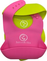 Baby Slab UMIGAL Soft Bib 2-Pack Silicone zachte slabbers Complete set van 2 Pack Geel & Roze