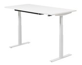 Zit sta bureau | 160 x 80 cm | Wit - Wit | elektrisch