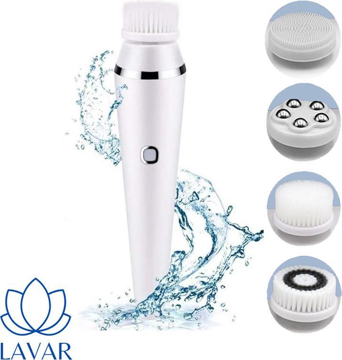 Lavar Elektrische 4 in 1 Gezichtsreinigingsborstel - Waterproof