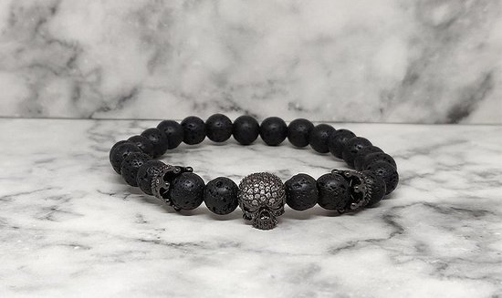 Mei's | Black Skull armband | armband mannen / sieraad / Gothic |... | bol.com