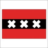 Vlag Stickers Amsterdam | 4x6 cm | 6 stuks
