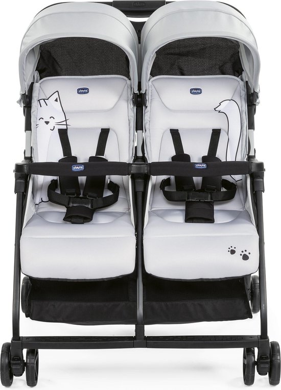 klep Ook of Chicco Ohlala Twin Buggy - Silver Cat | bol.com