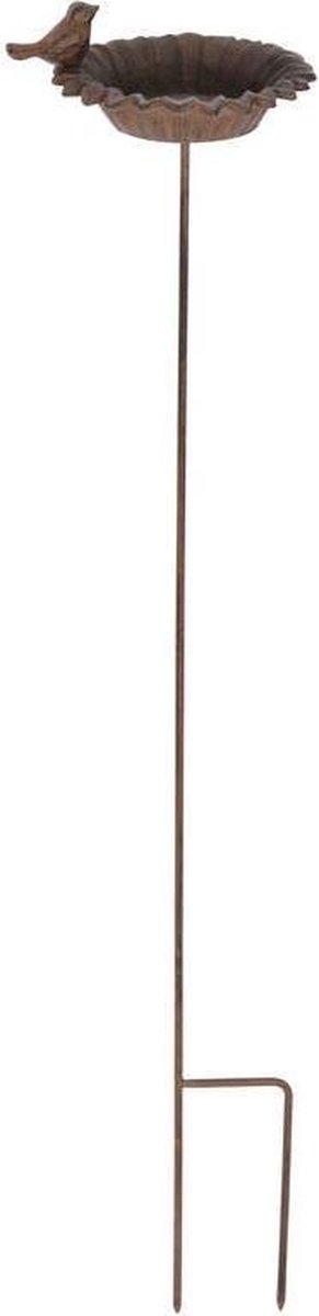 Esschert Design FB301 Zonnebloem Op Pin - Drinkschaal - Bruin - 13,7 x 13,7 x 76,5 cm