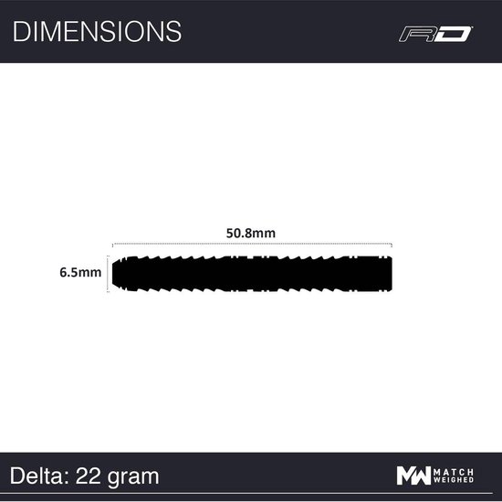 Thumbnail van een extra afbeelding van het spel RED DRAGON - Delta 1: Steeltip Tungsten Dartpijlen Professioneel - 22 gram