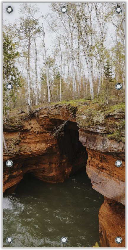 Tuinposter -Water in het Bos- Foto op Tuinposter (wanddecoratie voor buiten en binnen)