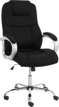 Ergonomische bureaustoel - Hoofdkussen - In hoogte verstelbaar - Kunstleer - Zwart - 66x70x122 cm