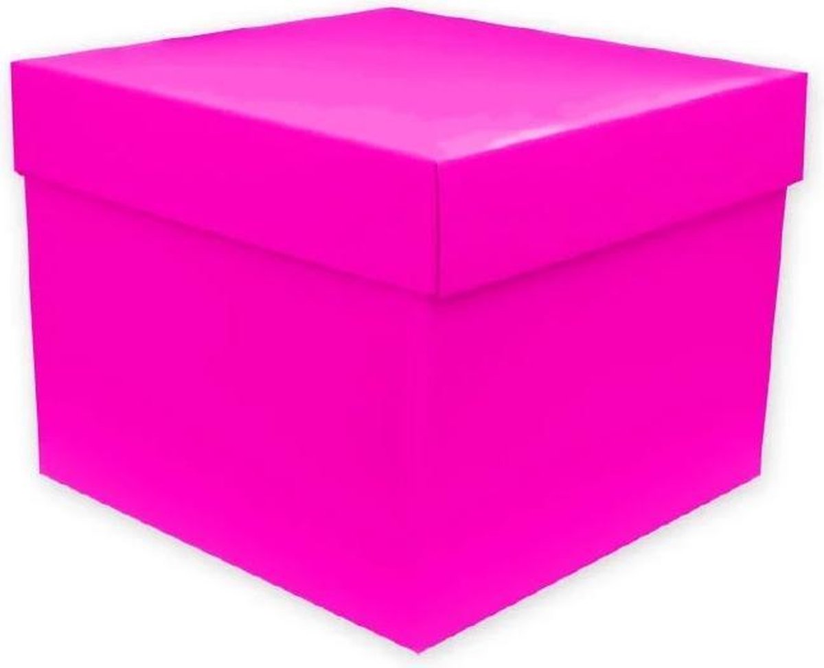 Luchtvaart Is onstabiel Grote geschenkdoos met deksel | Roze doos | Vierkante doos | 25cm |  Vouwdoos Roze | bol.com