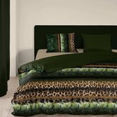 Pure Dekbedovertrek "luipaardprint en bladeren" - Groen - (200x200/220 cm) - Microfiber