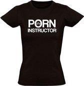 Porn Instructor dames t-shirt zwart | funny | vrijgezellenfeest | vrouw | maat XL
