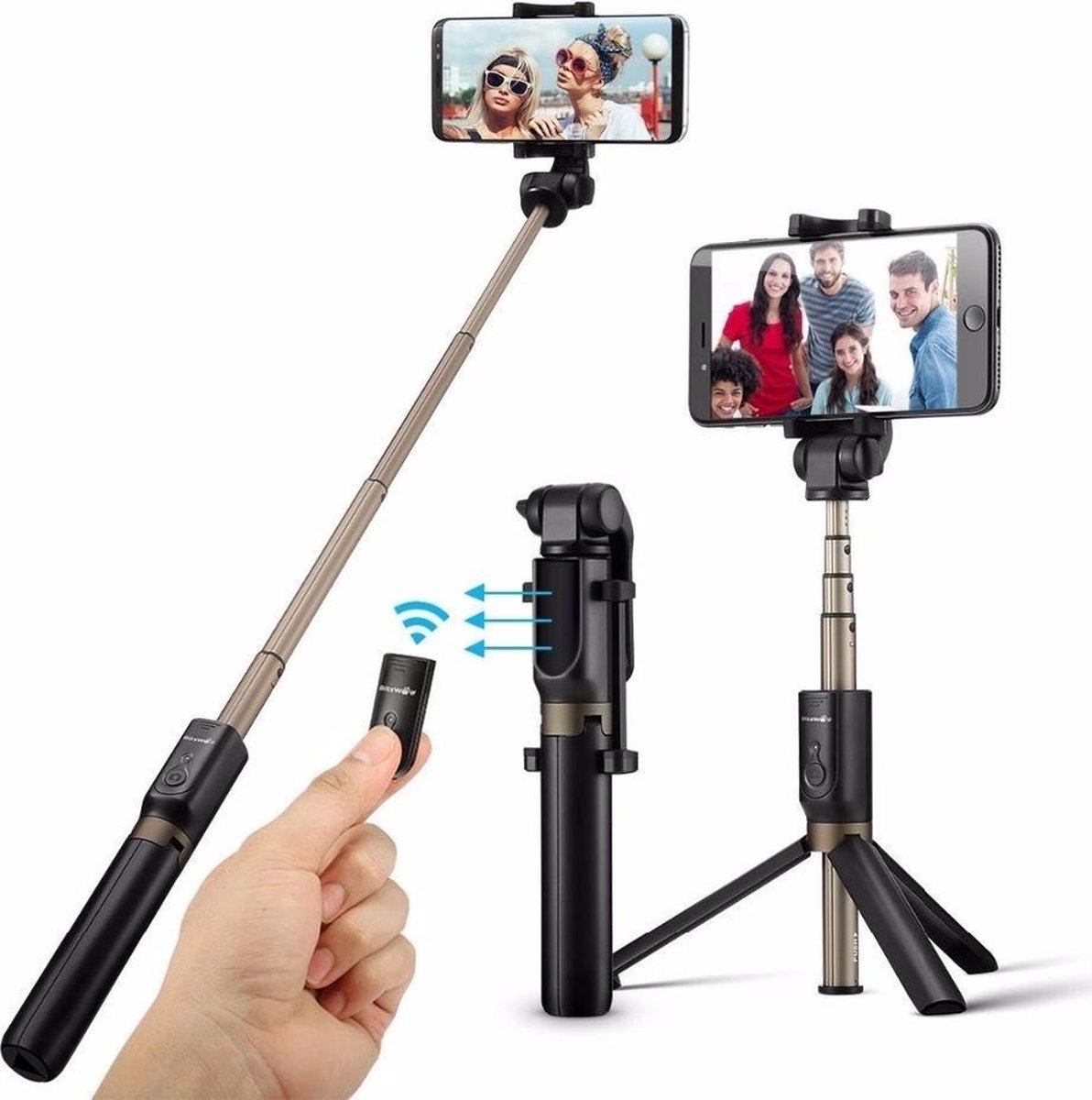 Selfie Stick Tripod Met Bluetooth Afstandsbediening - LOUZIR
