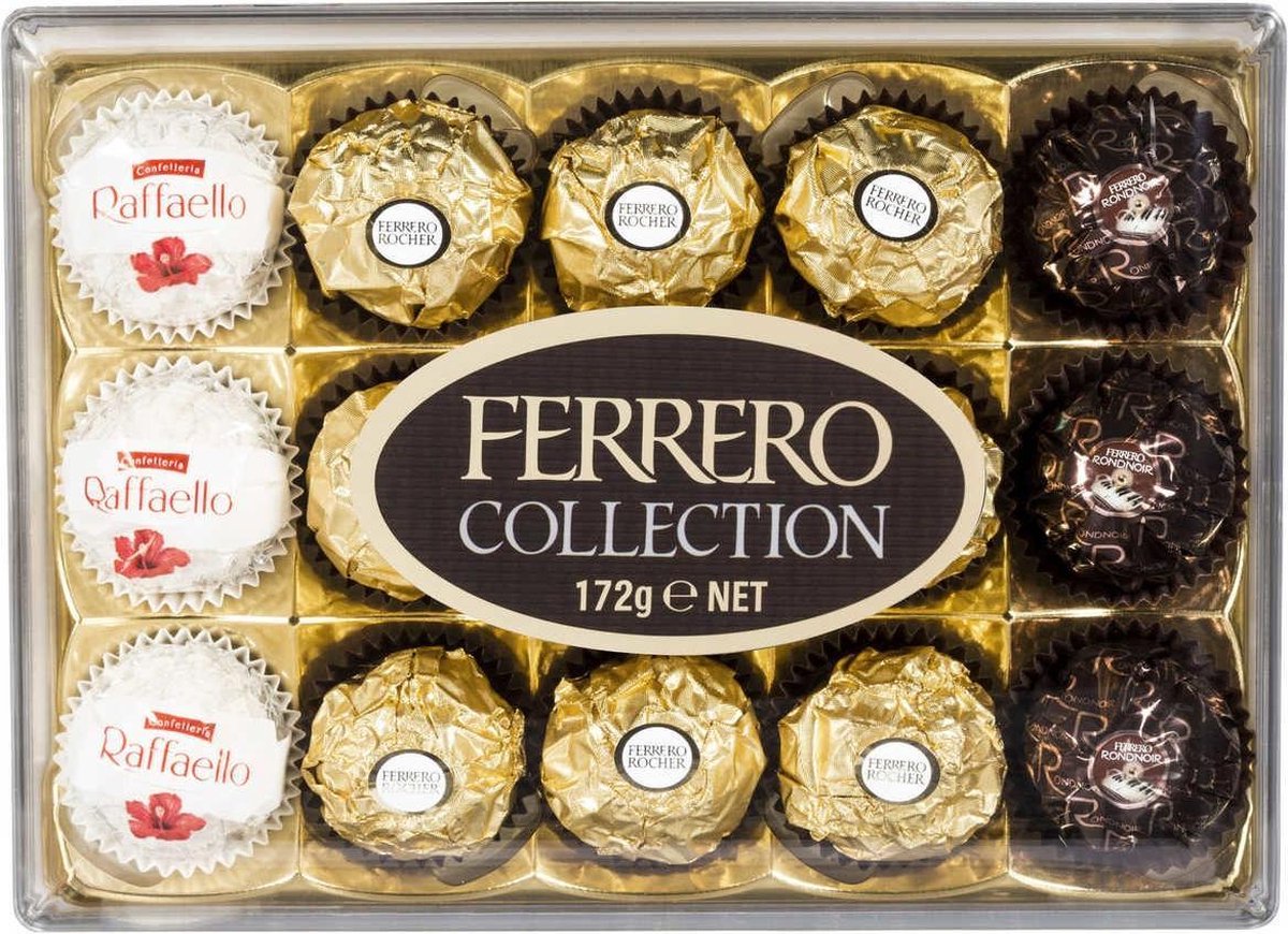 Ferrero Rocher - Ferrero Collection: Rocher, Raffaello, Roundnoir - 172g by  Ferrero