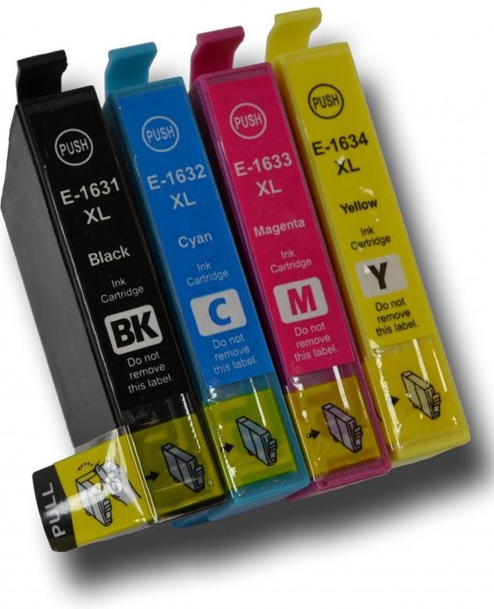 Huismerk Epson 16XL Multipack van 4 XXL cartridges voor Epson Workforce 2010W, 2510WF, 2520NF, 2530WF, 2540WF, 2630WF, 2650WF, 2660WF, 2750DWF, 2760DWF