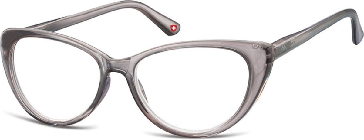Montana Eyewear MR64F Leesbril Vlindermontuur +1.00 - Glanzend Grijs