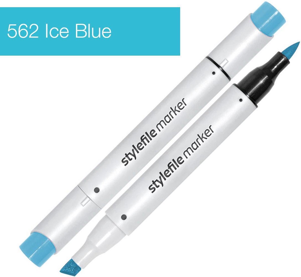 Stylefile Marker Brush - Ice Blue - Hoge kwaliteit twin tip marker met brushpunt