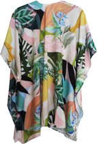 Kimono Viscose Tropisch Patroon Bloemen Kimono One Size