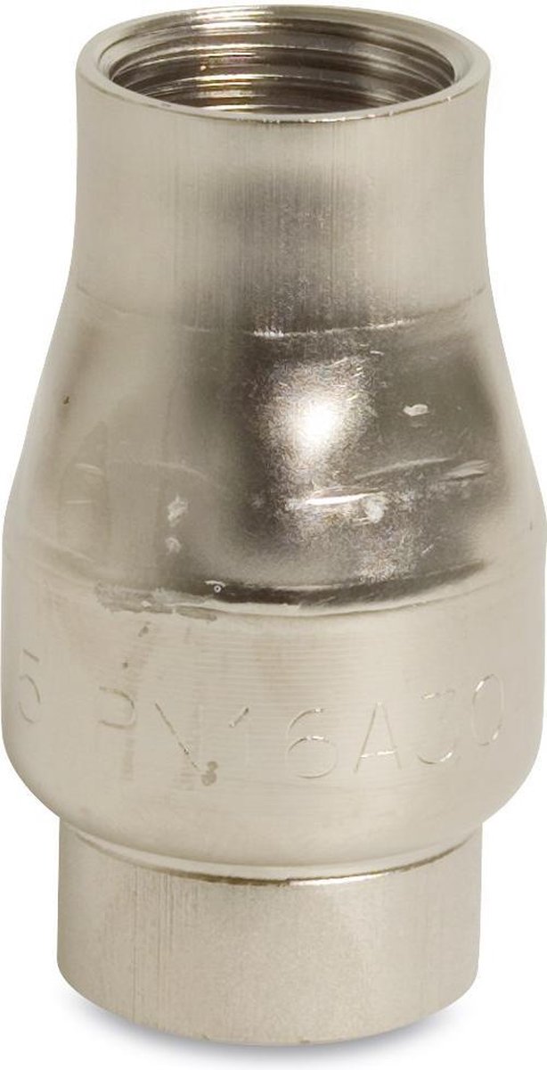 Terugslagklep veerbelast RVS 304 3/4" binnendraad 16bar type M304