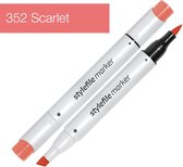 Stylefile Marker Brush - Scarlet - Marqueur double pointe de haute qualité avec pointe pinceau