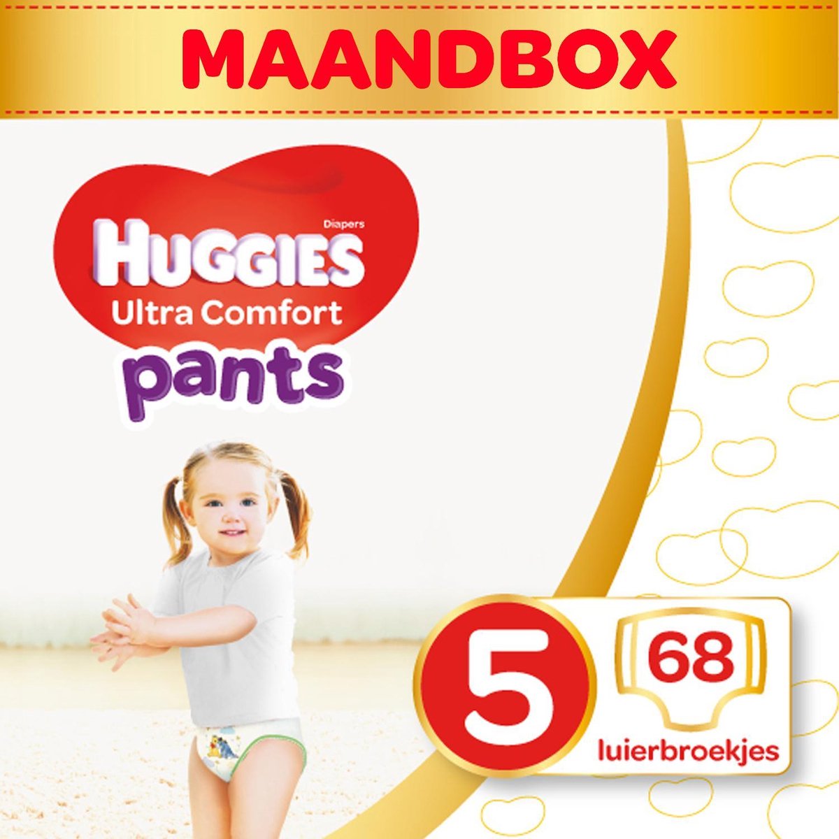 Huggies Ultra Comfort Luierbroekjes - maat 5 (12 tot 17 kg) - 68 stuks - Maandbox - Huggies