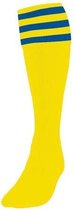 Precision Voetbalsokken Stripe Junior Nylon Geel/blauw Mt 35-39