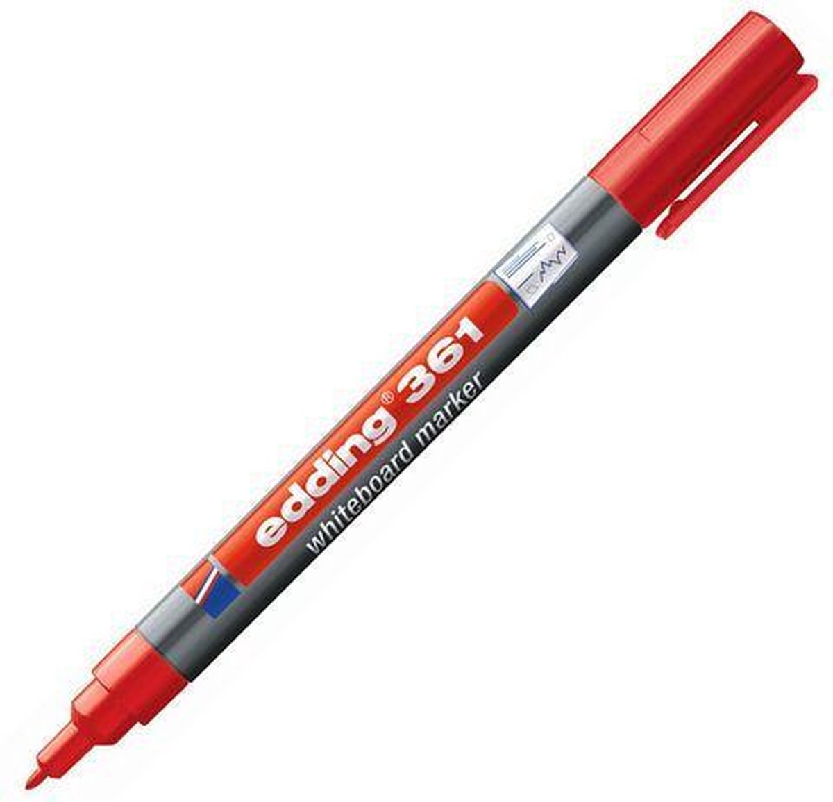 Viltstift edding 361 whiteboard rond 1mm rood | 10 stuks
