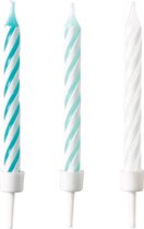 Amscan Verjaardagskaarsjes 6 Cm Wax Blauw/groen/wit 10 Stuks