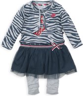 Dirkje - 3 pce Babysuit dress - Navy + grey melee - Vrouwen - Maat 86