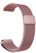 Horlogeband van RVS voor Ticwatch 2 / C2 / E | 20 mm | Horloge Band - Horlogebandjes | Rose Pink